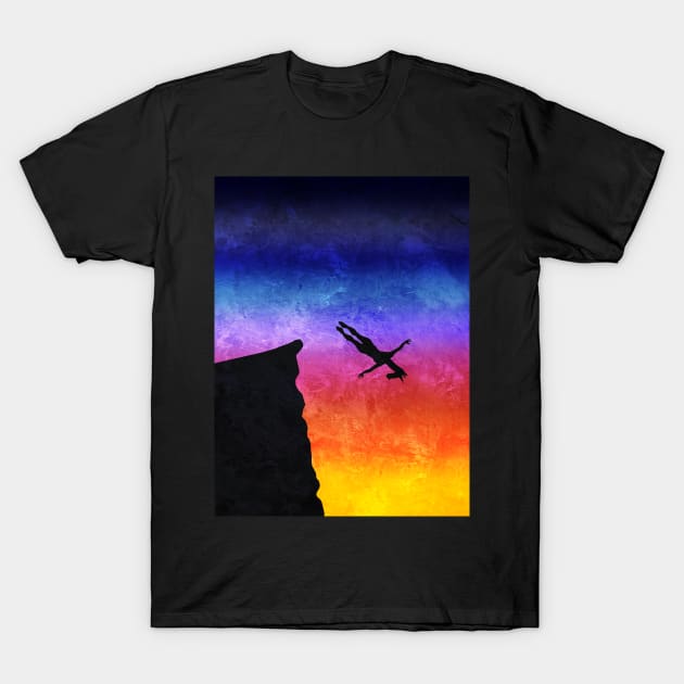 Cliff Dive Unicorn T-Shirt by Thatssounicorny